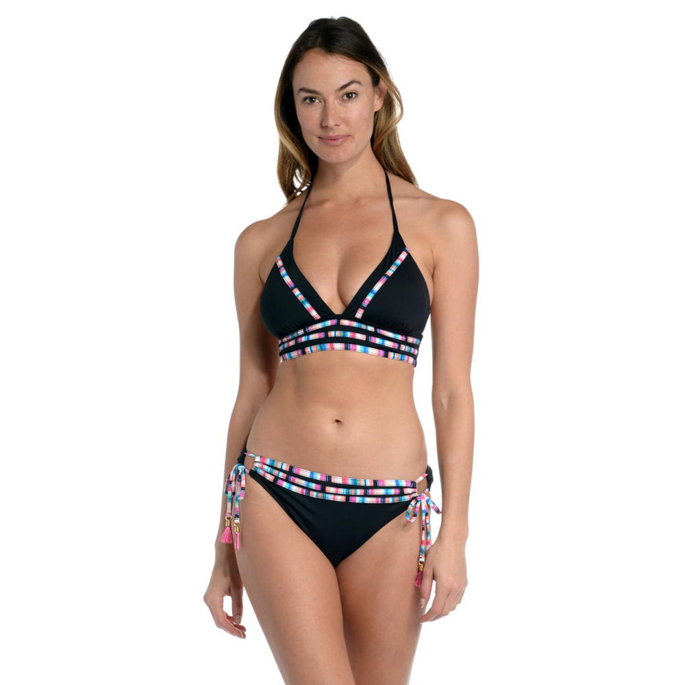 **La Blanca** Catalina Coast Banded Halter Triangle Top 4